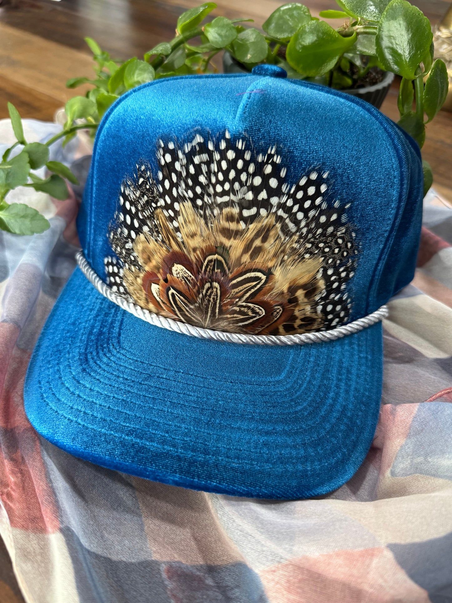 Royal You! Velvet Feather Trucker