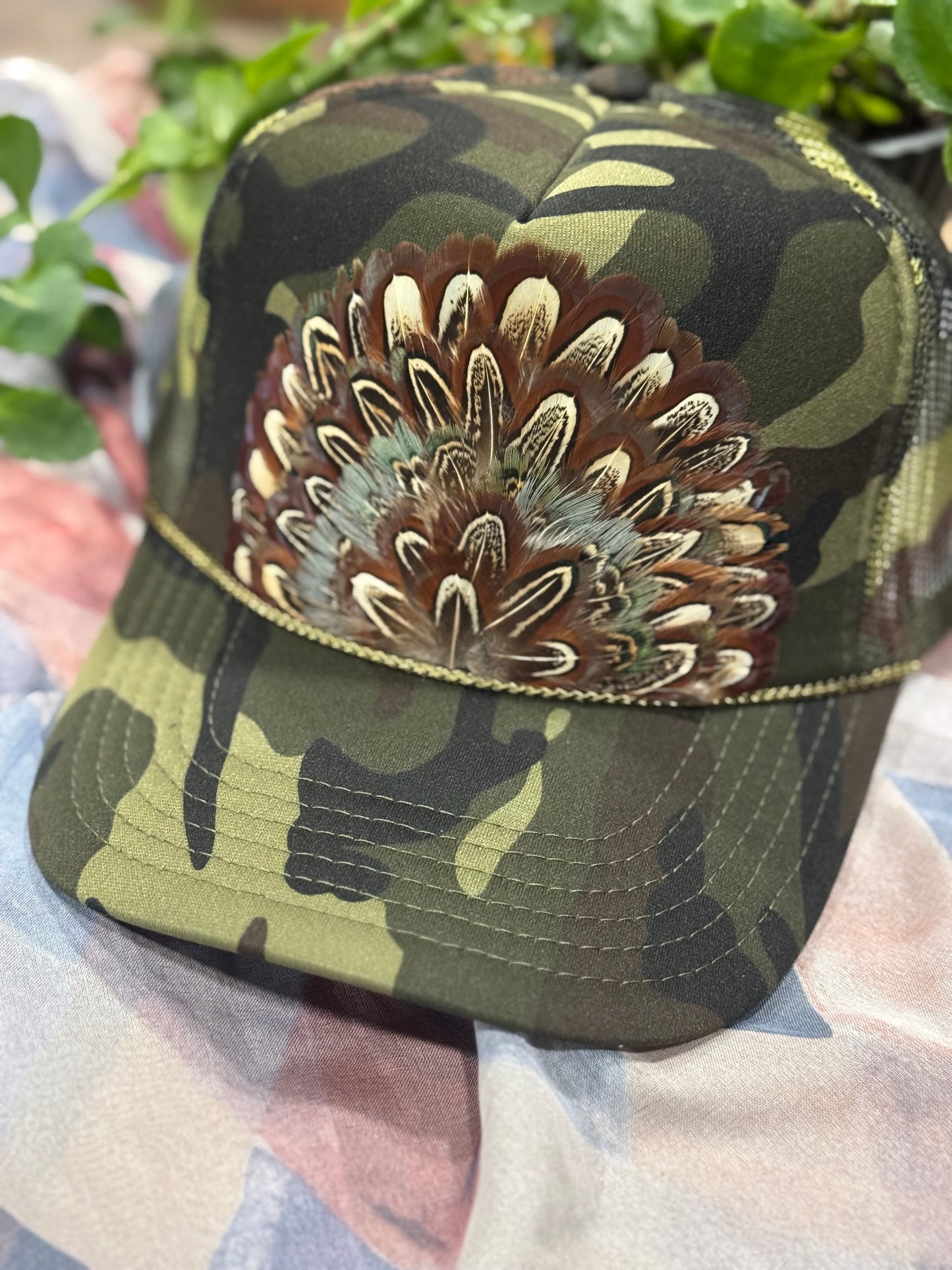 Bushcraft Camo Feather Trucker