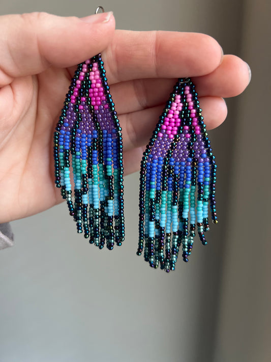 Butterfly Wings Seed Bead Earrings