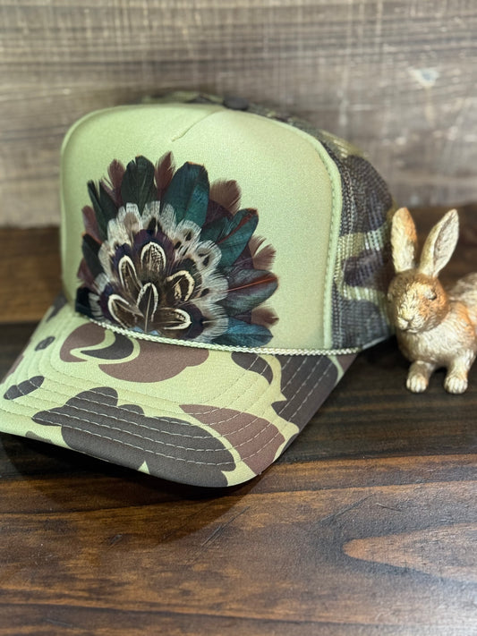 Mossy Feather Trucker