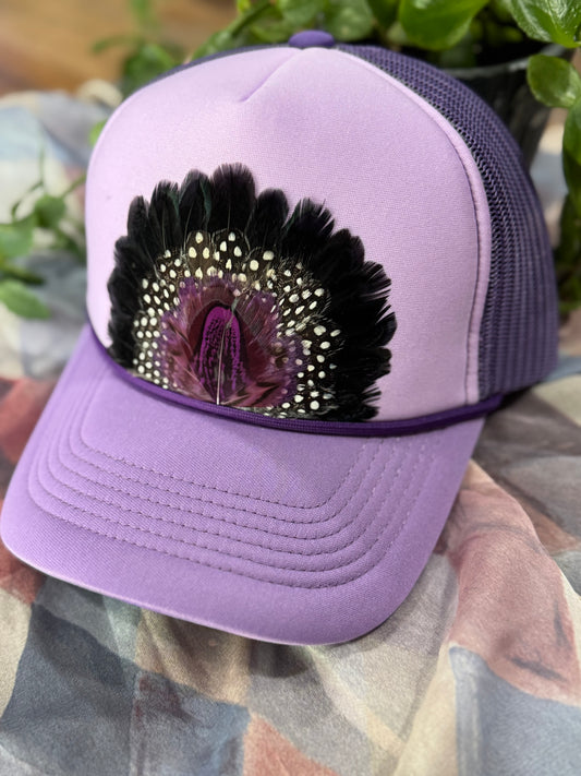 Purple Goddess Feather Trucker