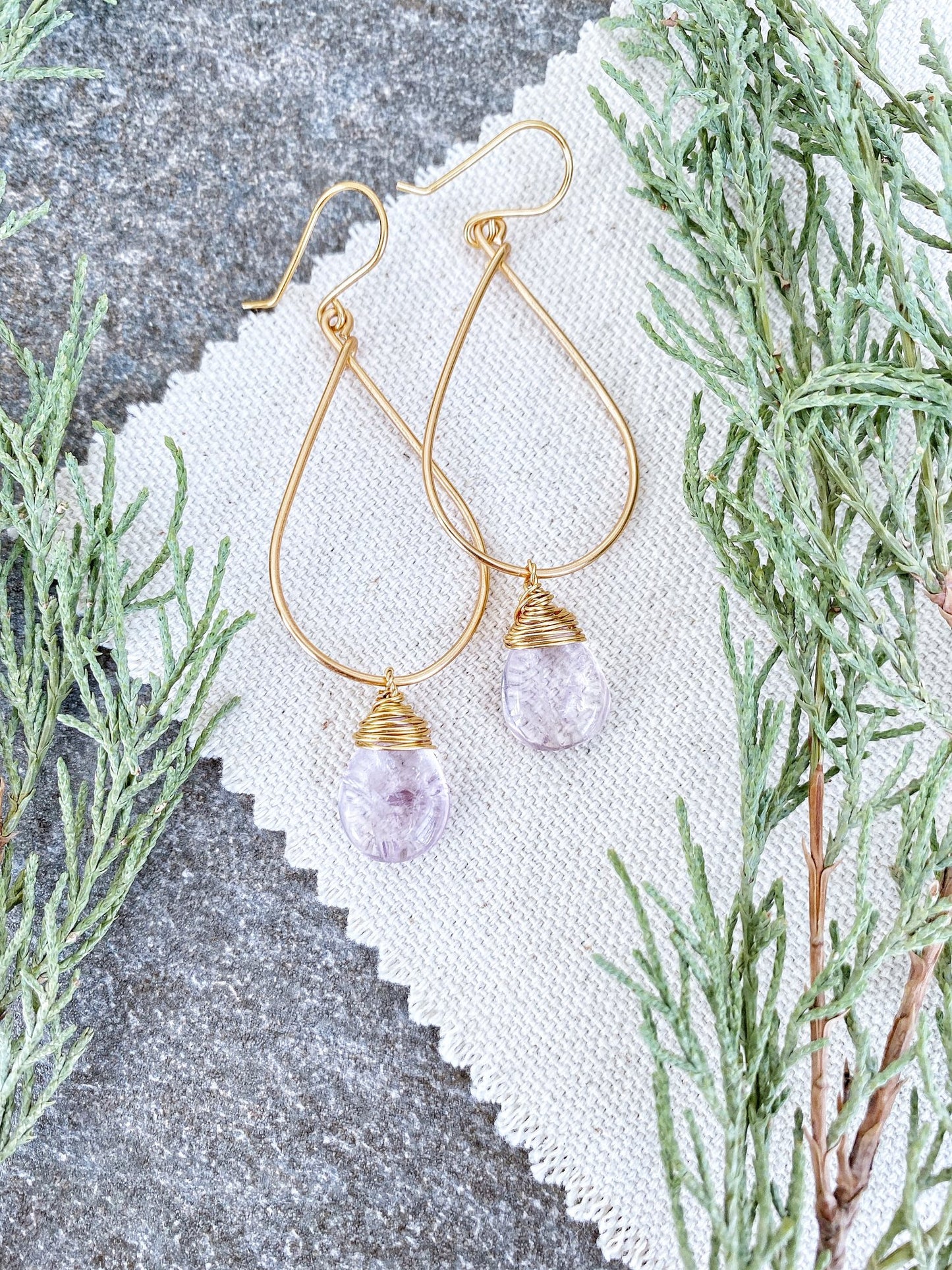 Amethyst Drop Earrings