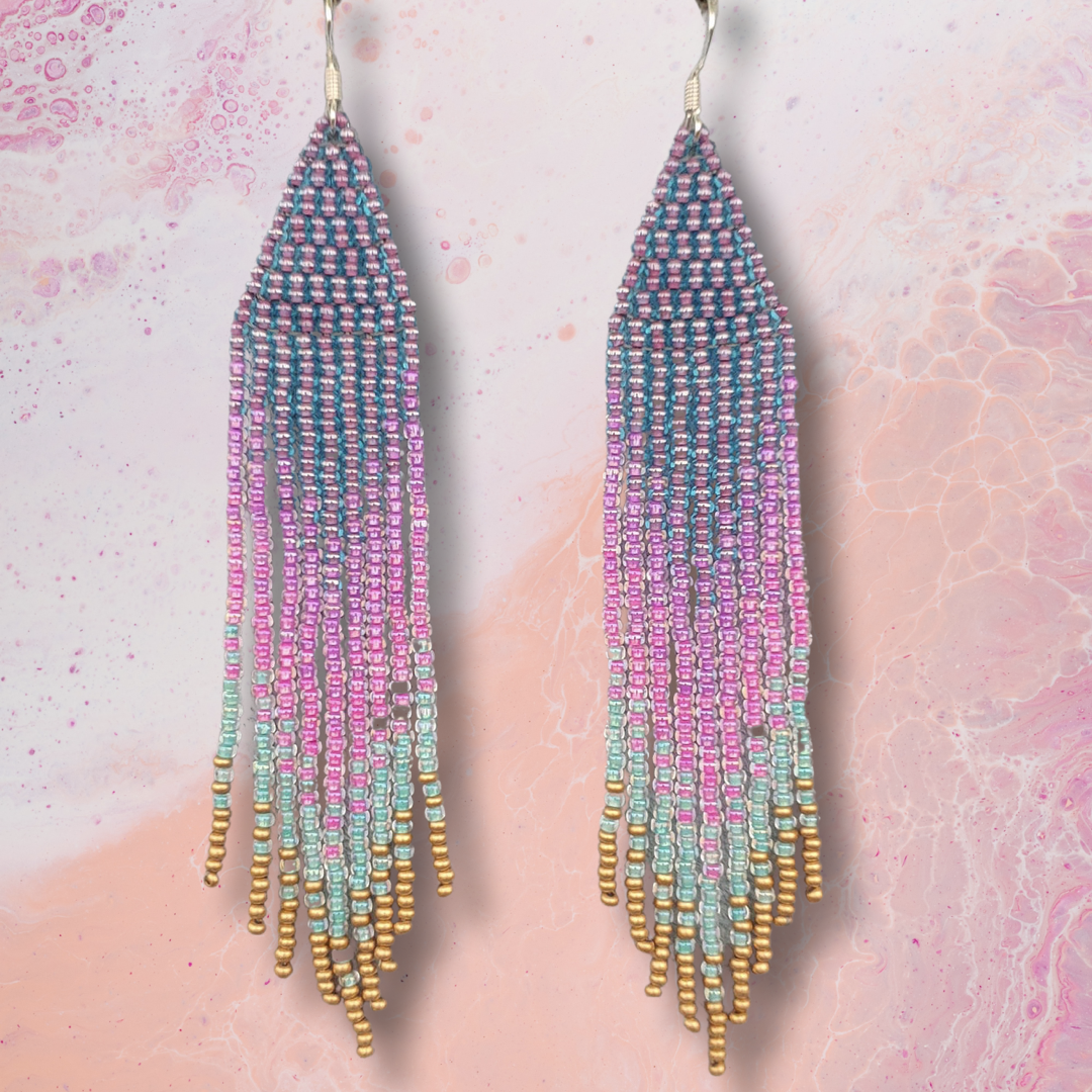 Pastel Seed Bead Earrings