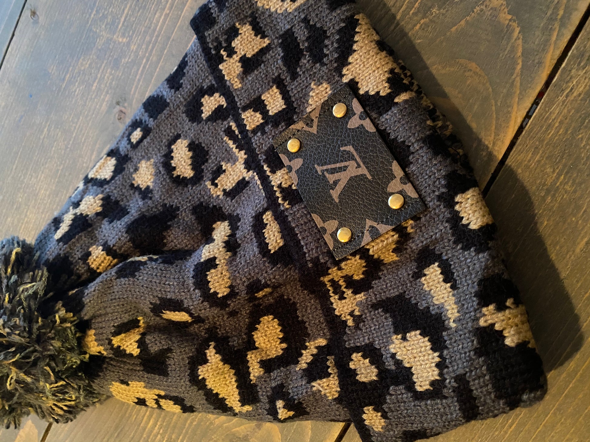 LV Patch Beanies – Pink Magnolia Boutique LLC